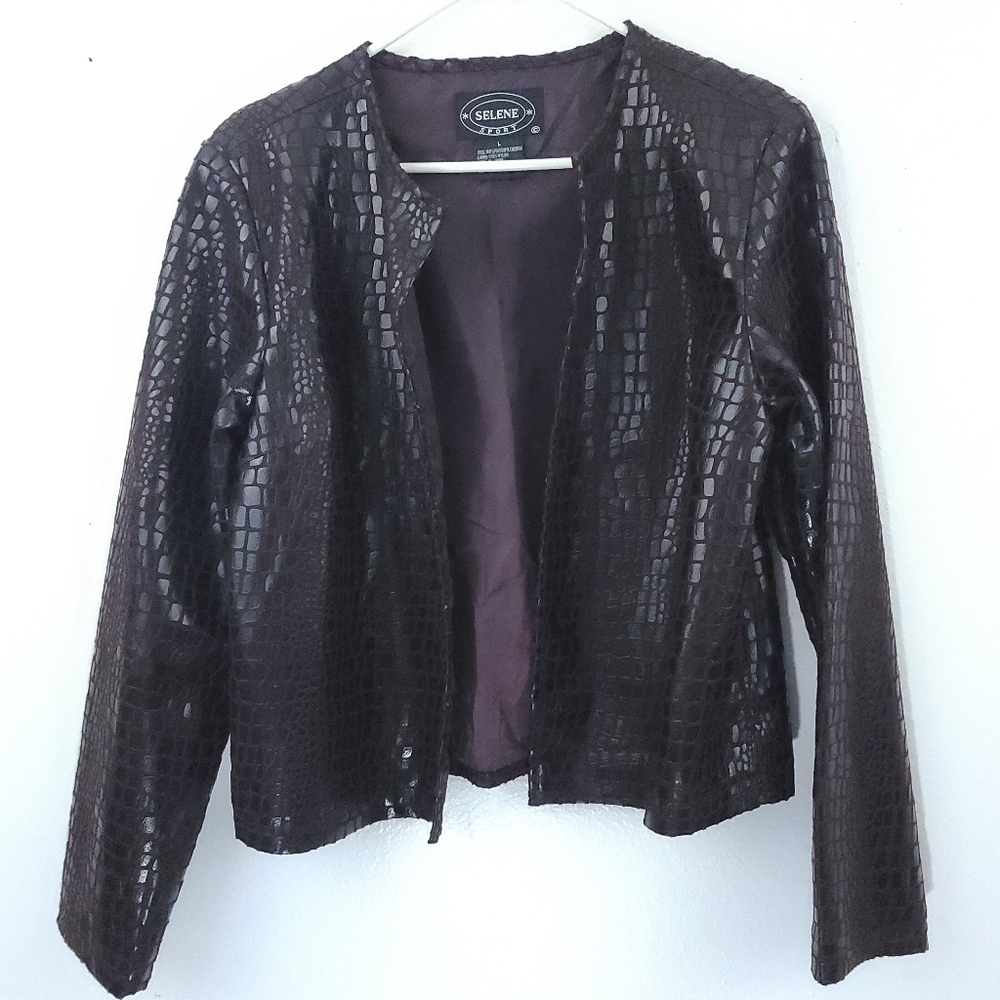 Selene Sport Women's Jacket Alligator-Crocodile Snakeskin Size L